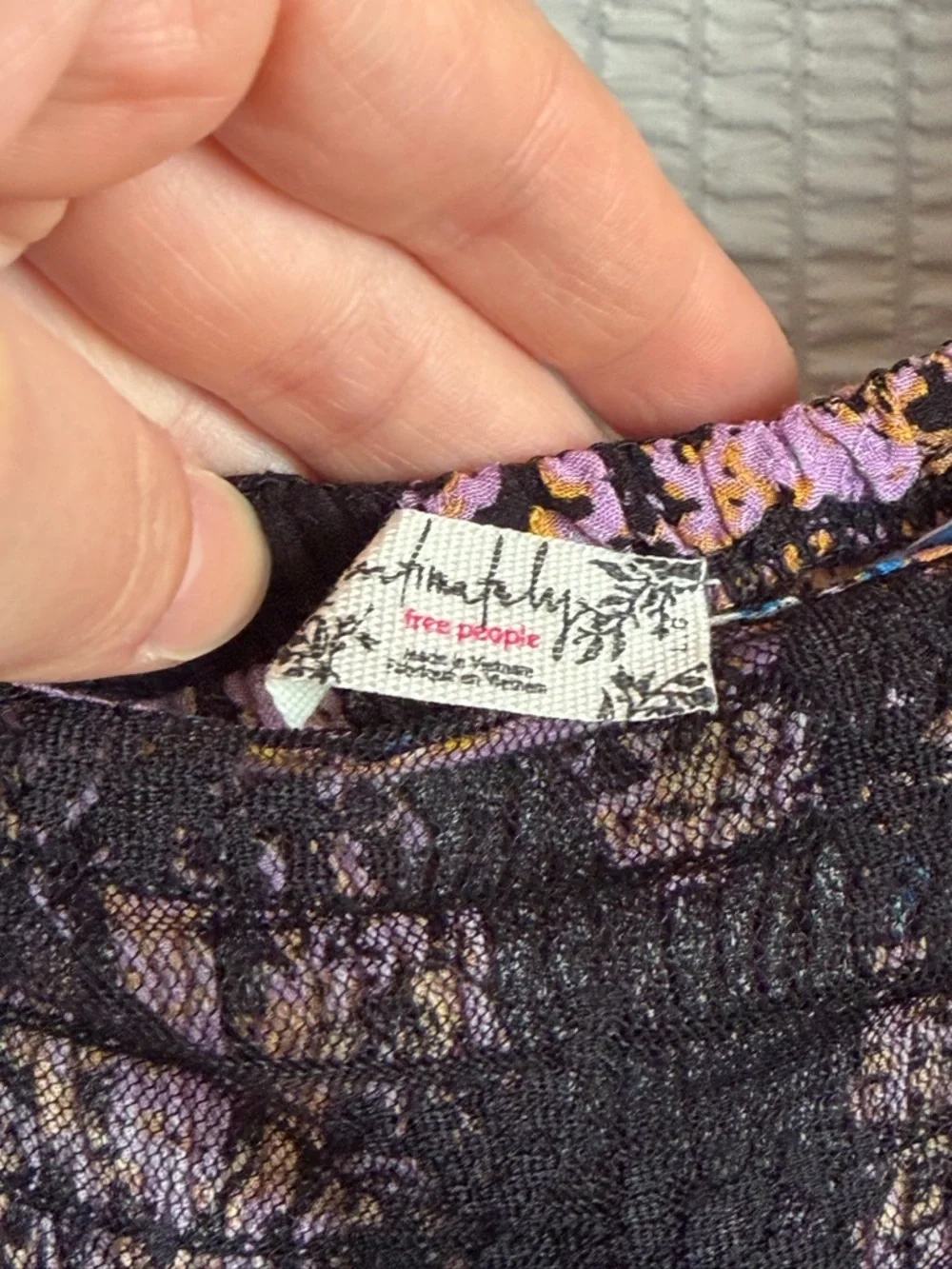 Free People Black Maxi Dress with Pink Floral Print - Picture 7 of 10